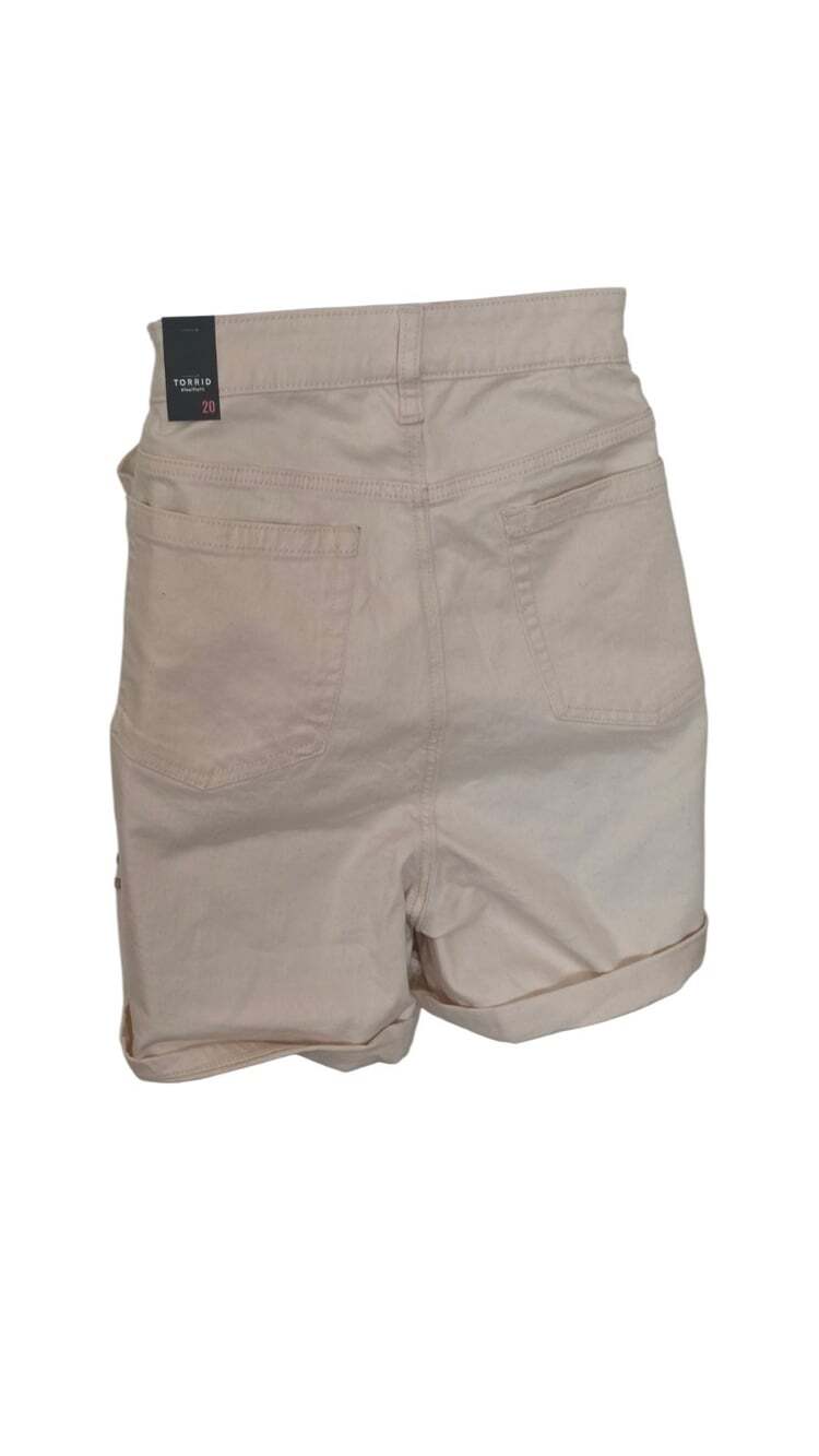 Torrid 5 Inch perfect mid rise vintage stretch Jean Shorts natural size 20 - Picture 4 of 8